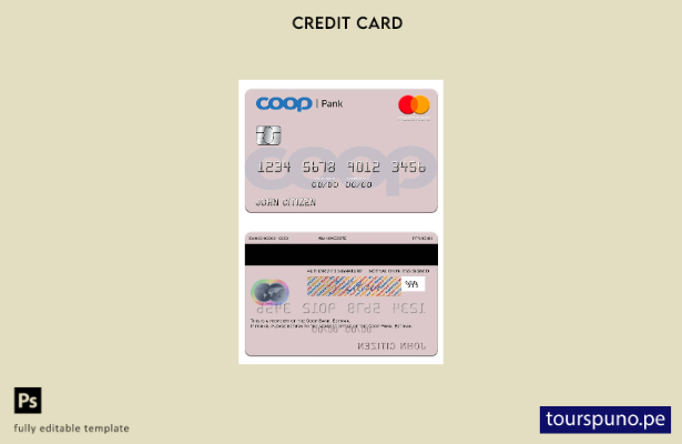 lista para imprimir plantilla de mastercard Estonia Coop Pank