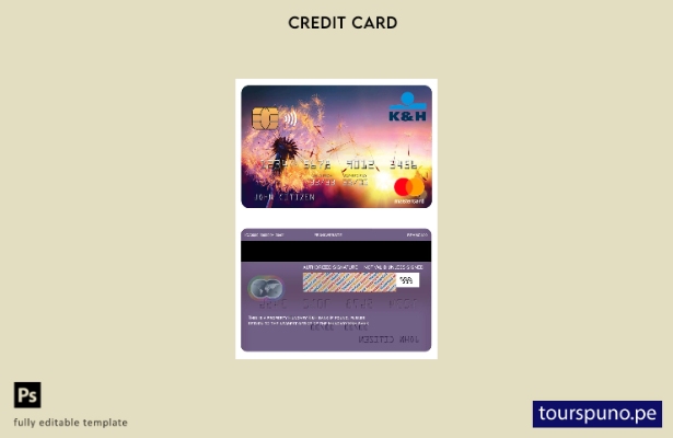 lista para imprimir plantilla de mastercard K&H de Hungría