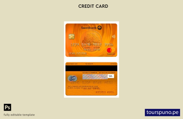 lista para imprimir plantilla de mastercard de Letonia Swedbank