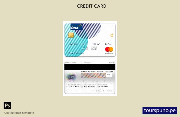 lista para imprimir plantilla de mastercard de Nueva Zelanda BNZ Greymouth Bank