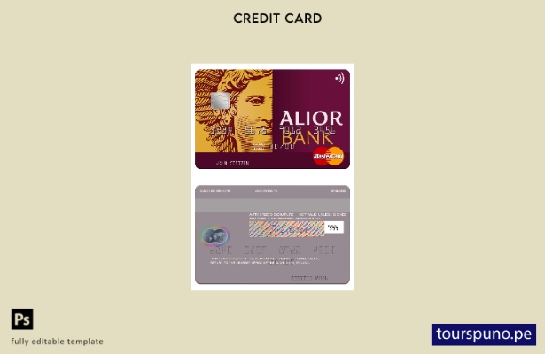 lista para imprimir plantilla de mastercard de Polonia Alior Bank
