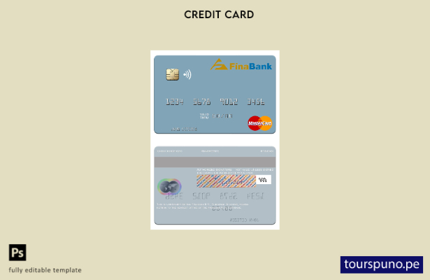 lista para imprimir plantilla de mastercard de Surinam Finabank N.V.