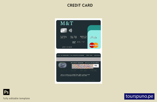 lista para imprimir plantilla de mastercard de USA M&T Bank