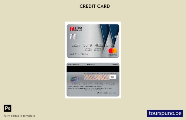 lista para imprimir plantilla de mastercard del Metro Bank del Reino Unido