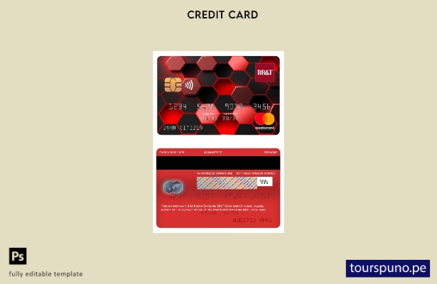 lista para imprimir plantilla de mastercard del banco BB&T Corp. de Carolina del