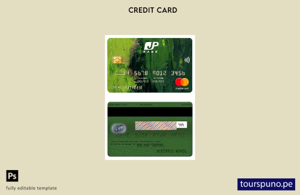 lista para imprimir plantilla de mastercard del banco Japan Post