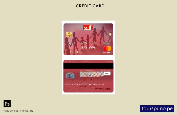lista para imprimir plantilla de mastercard del banco Russia Home Credit