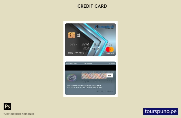 lista para imprimir plantilla de mastercard del banco SUTTON de Ohio de EE. UU.