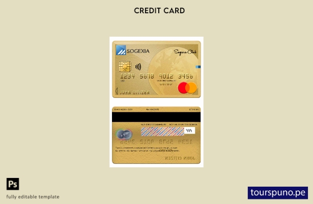 lista para imprimir plantilla de mastercard del banco Sogexia de Luxemburgo