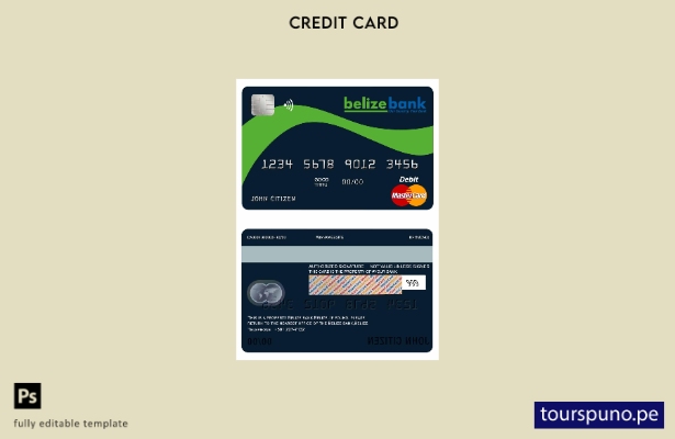 lista para imprimir plantilla de mastercard del banco de Belice