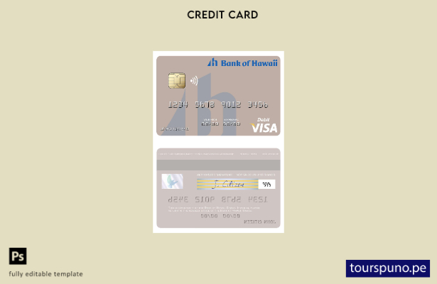 lista para imprimir plantilla de tarjeta de débito visa Samoa Bank of Hawaii
