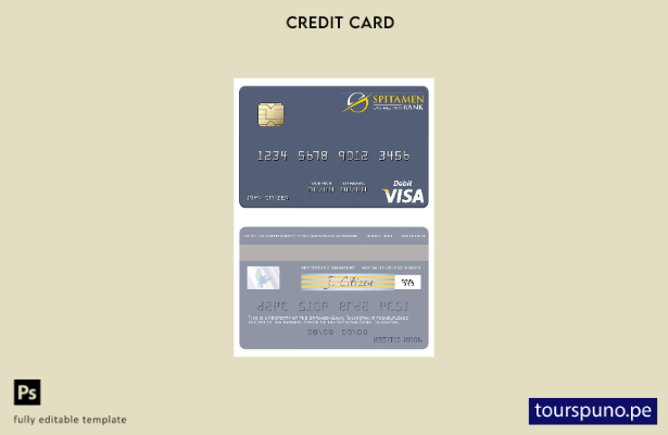 lista para imprimir plantilla de tarjeta de débito visa Tayikistán Spitamen Bank