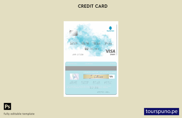 lista para imprimir plantilla de tarjeta de débito visa de Grenada Republic Bank