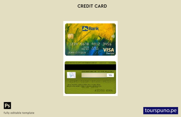 lista para imprimir plantilla de tarjeta electrónica visa del Banco Nacional de