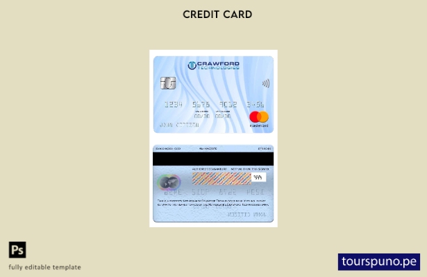 lista para imprimir plantilla de tarjeta mastercard de Crawford Technologies Ban