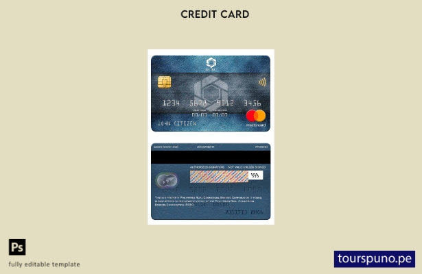 lista para imprimir plantilla de tarjeta mastercard de Filipinas Rizal Commercia