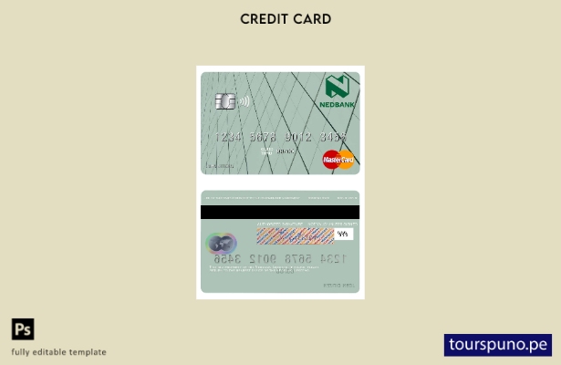 lista para imprimir plantilla de tarjeta mastercard de Lesotho Nedbank