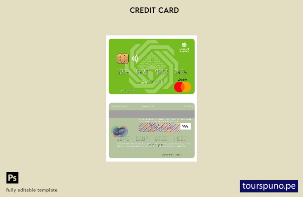 lista para imprimir plantilla de tarjeta mastercard de Palestina Al Quds Bank