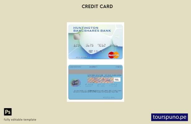 lista para imprimir plantilla de tarjeta mastercard de USA Huntington Bancshares