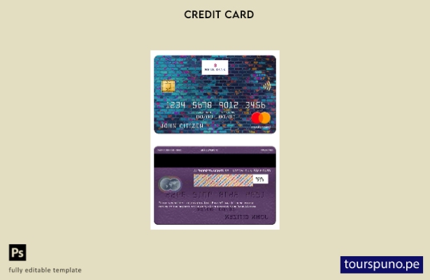 lista para imprimir plantilla de tarjeta mastercard del banco Liechtenstein Neue