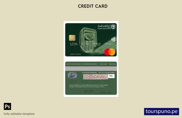 lista para imprimir plantilla de tarjeta mastercard estándar del Banco Nacional