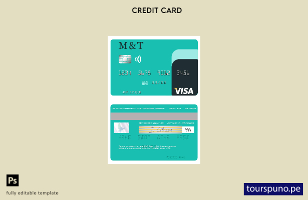lista para imprimir plantilla de tarjeta visa USA M&T Bank