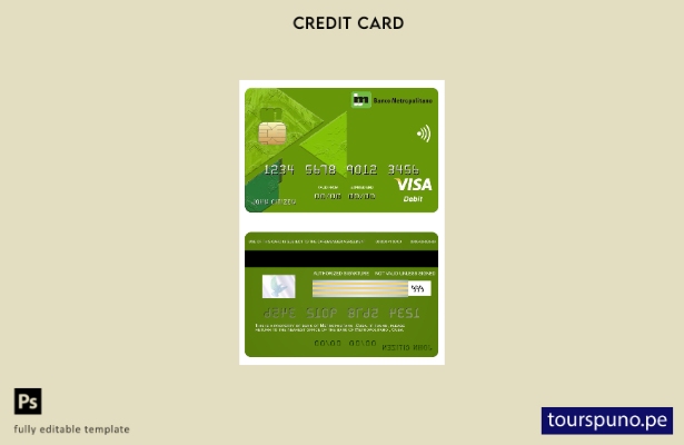 lista para imprimir plantilla de tarjeta visa bancaria Cuba Metropolitano