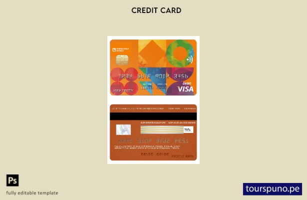 lista para imprimir plantilla de tarjeta visa bancaria de Croacia Podravska