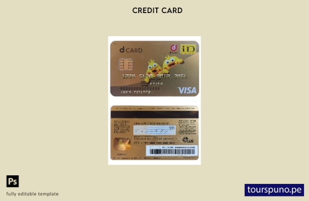 lista para imprimir plantilla de tarjeta visa clubcard punto D de Japón