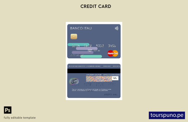 lista para imprimir plantilla mastercard Argentina Banco Itaú Argentina
