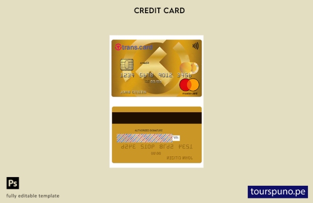 listo para imprimir Plantilla MasterCard de crédito internacional de la tarjeta