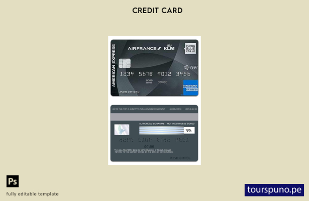 listo para imprimir Plantilla del Banco de Países Bajos American Express Flyin 1