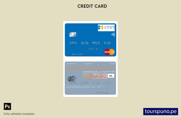 listo para imprimir plantilla de mastercard de Laos Lao China Bank