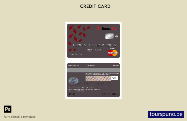 listo para imprimir plantilla de tarjeta de débito mastercard del banco Angola B