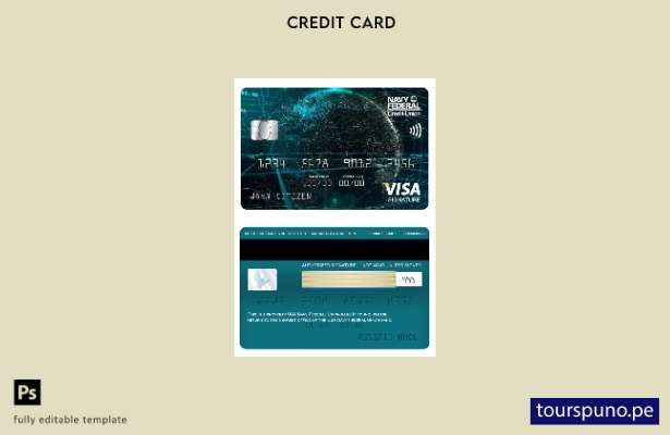 listo para imprimir plantilla de tarjeta de firma de visa bancaria de la Unión F