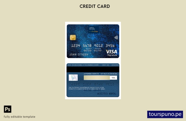 listo para imprimir plantilla de tarjeta de firma de visa del Banco de Jordania