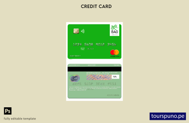 listo para imprimir plantilla de tarjeta mastercard Guinea Bissau Banco Da Afric