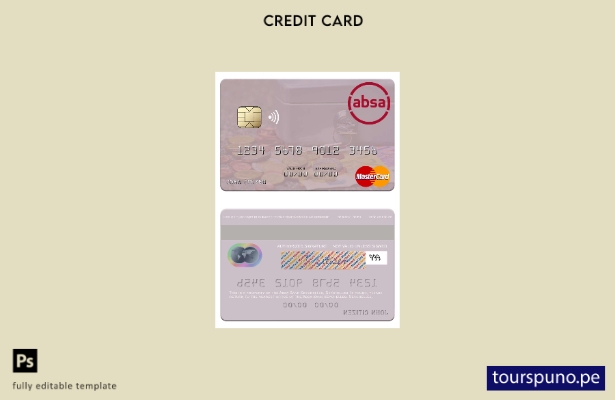 listo para imprimir plantilla de tarjeta mastercard Seychelles Absa Bank Seychel