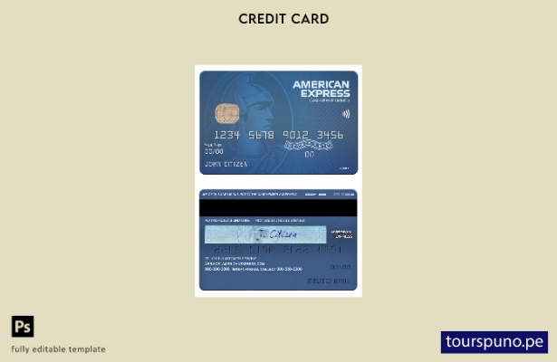 listo para imprimir plantilla de tarjeta preferida en efectivo azul amex de Fift