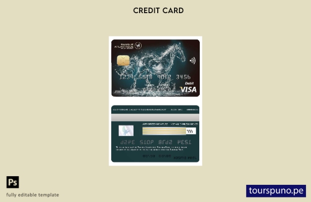 listo para imprimir plantilla de tarjeta visa bancaria de Burkina Faso Atlántico