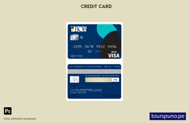 listo para imprimir plantilla de tarjeta visa del banco de las bahamas