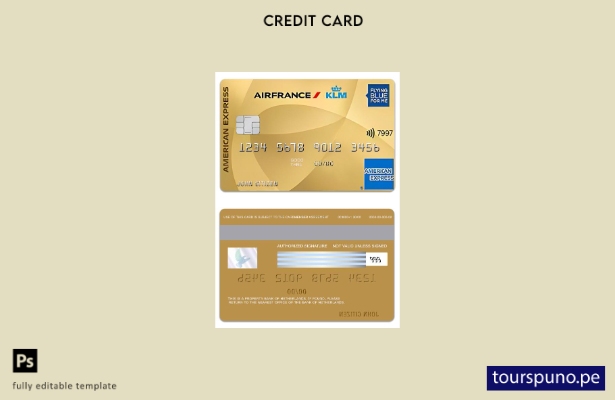 listo para imprimir plantilla del Banco de Países Bajos American Express Flying
