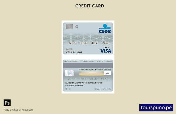 listo para imprimir plantilla t de tarjeta de débito visa bancaria ceskoslovensk