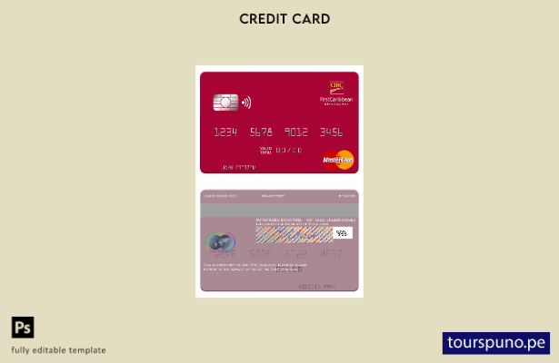 plantilla de mastercard CBIC de Granada lista para imprimir