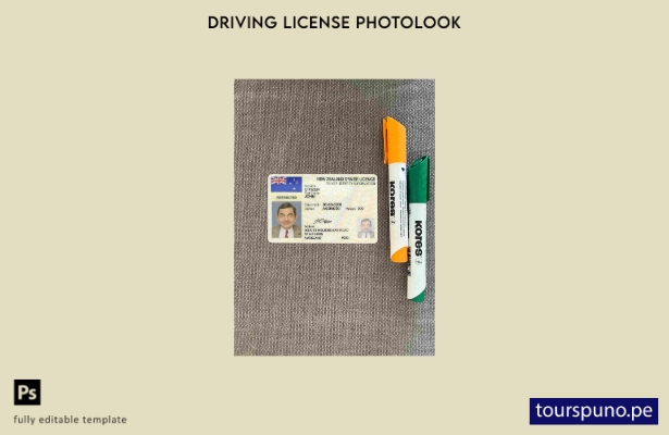 Plantilla FRONTAL de aspecto fotográfico DL de Nueva Zelanda lista para imprimir