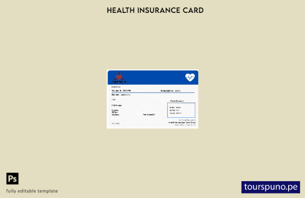 lista para imprimir plantilla de tarjeta de seguro médico de Cuba