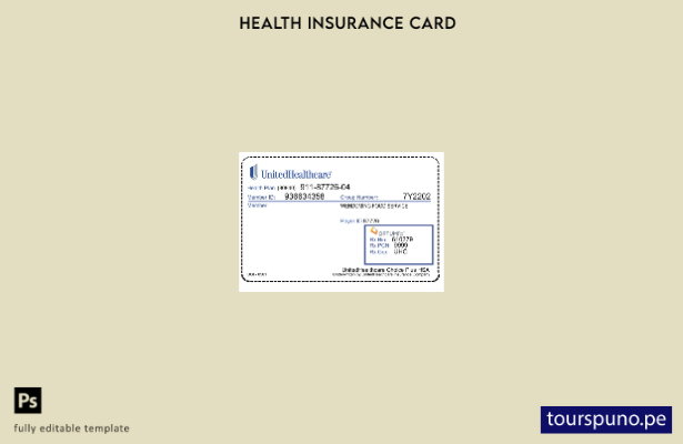 lista para imprimir plantilla de tarjeta de seguro médico de UnitedHealthCare  1