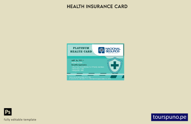 lista para imprimir plantilla de tarjeta sanitaria bolivia platino