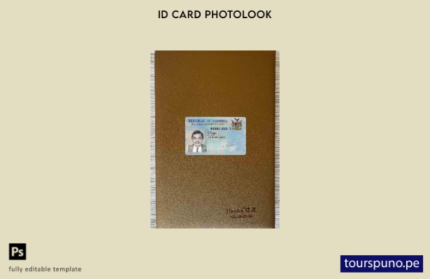 Plantilla FRONTAL lista para imprimir con aspecto fotográfico de identificaci 20