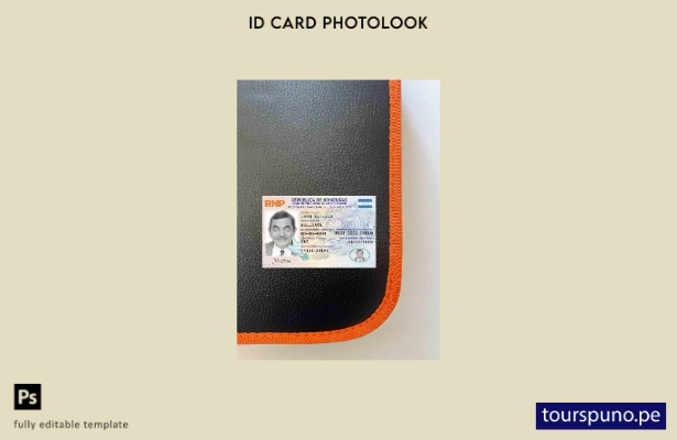 listo para imprimir cédula de identidad de Honduras, versión photolook plantilla